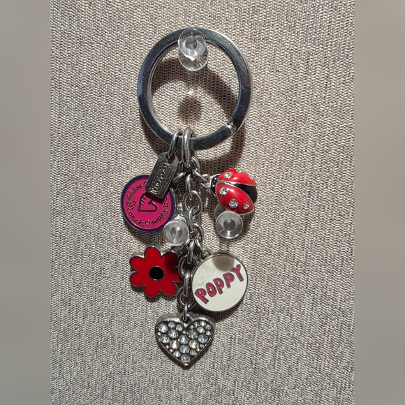 Coach Accessories - Coach Poppy Charm Key Chain Fob Ladybug Flower Heart Bag Bag Charm